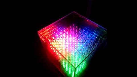 LED cube RGB 8x8x8 - Demo