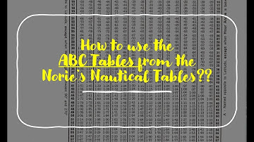 How to use the ABC tables from the Norie