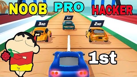 NOOB vs PRO vs HACKER in RACE MASTER  with CHOP and FRANKLIN SHINCHAN |