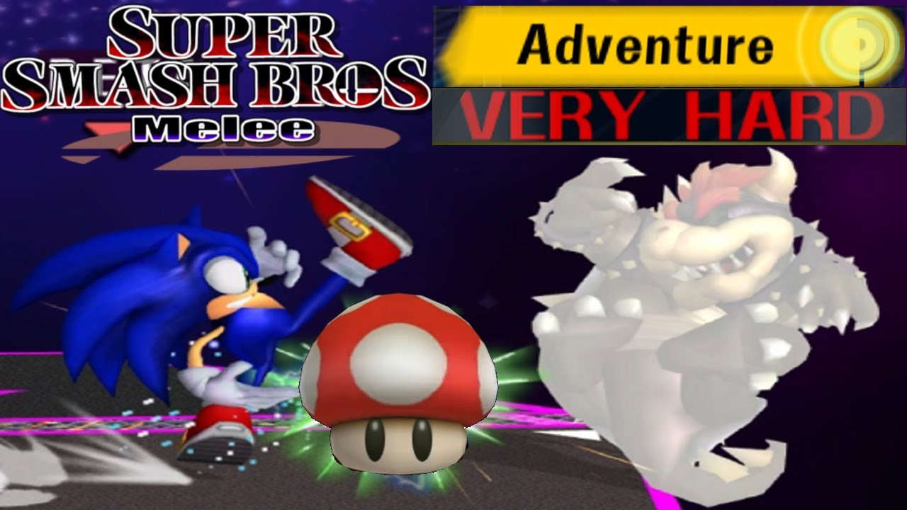 Super Smash Bros. Melee - Classic Mode Gameplay with Sonic (VERY