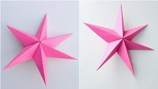 DIY 3D star|How to make 3d star at home|DIY paper Star|3d star with paper|Paper star