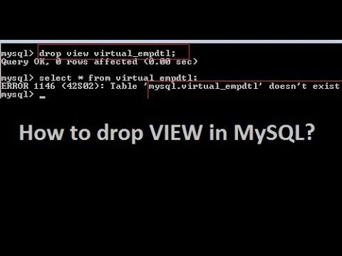 Mysql drop view