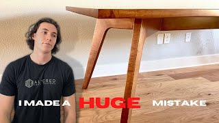 i build a mid century modern dining table - woodworking fail