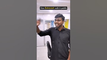 Extrovert vs Introvert🙄😂 Reaction in Public #shorts #officelife #comedy