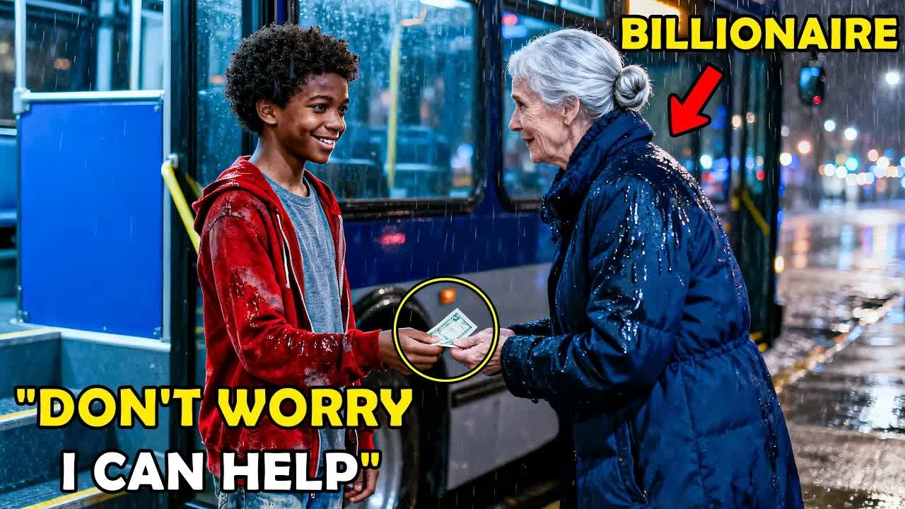 A Kind Boy Paid Bus Fare for an Old Lady, Not Knowing She's a Billionaire