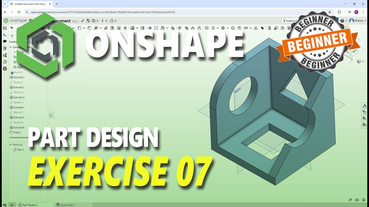 Onshape Rack Design Exercise 07 Onshape Part Design Tutorial For Beginner - YouTube