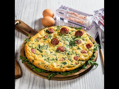 Frittata with Sausage and Arugula