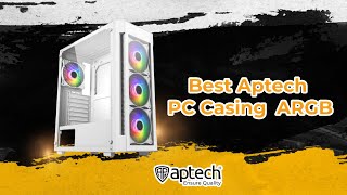 Atx195 02 Glass White Casingaptech White Gaming Caselow Price Best Gaming Casing Argb