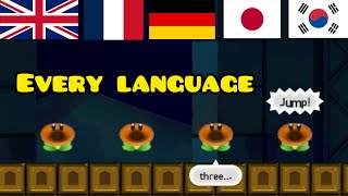 Super Mario Bros Wonder Ninji Jump Party Flowers Counting In EVERY LANGUAGE!