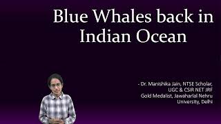 Blue Whales back in Indian Ocean | Science & Sound traps | IUCN Endangered Species