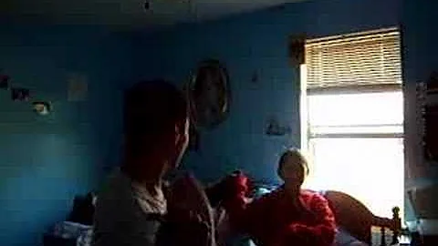 My cousin and I acting silly