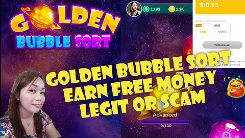 GOLDEN BUBBLE SORT APP | EARN FREE MONEY | REVIEW | LEGIT OR SCAM