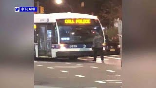 Irate man unleashes attack on MTA bus