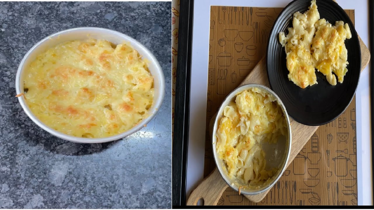 Cheesy Baked Pineapple Macaroni /Without oven baked dish /Sweet