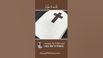 How to make an Accordion Arched Cross Card #shorts #diy