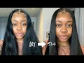 How to get BONE STRAIGHT, SLEEK, FRIZZ FREE HAIR! Ft Unice hair