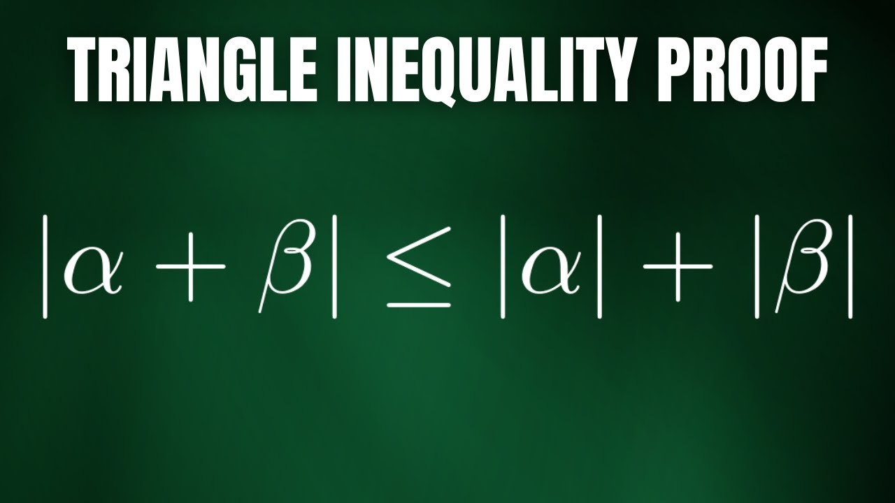 Prove the Triangle Inequality for Complex Numbers - YouTube