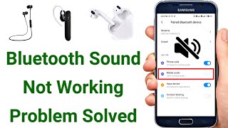 Bluetooth Connected But No Sound Problem Solved In Hindi 2020