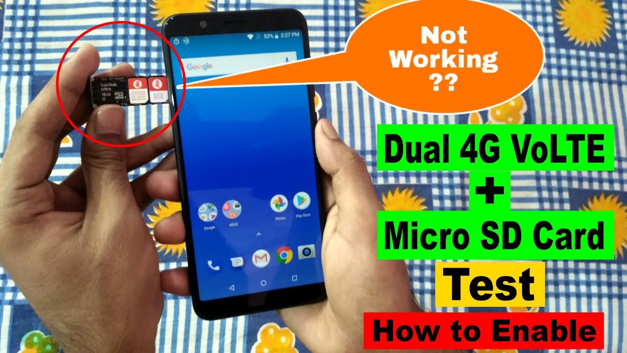 Asus Zenfone Max Pro M1 Dual 4G VoLTE + Micro SD Card Test
