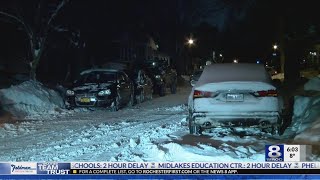 The City of Rochester will tow if car is left on the street
