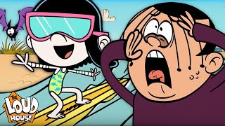 Lucy Goes to the Beach!  | 5 Minute Episode 'Sand Hassles' | The Loud House