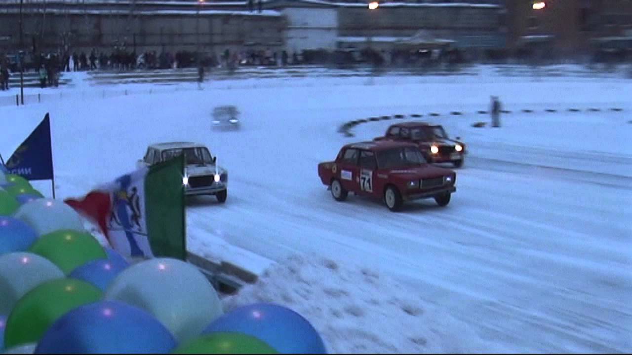 Вечерние ледовые гонки 1 этап, 6 заезд. Новосибирск.