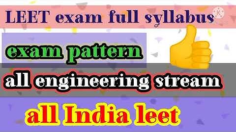 leet exam full syllabus upleet syllabus ,exam patternharayana leet IPU all India leet exam syllabus