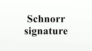 Schnorr signature