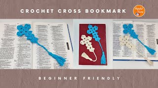 How to Crochet a Cross | Crochet Bookmark| Easter Crochet Ornament-Granny Square Cross For Beginners by Hopeful Turns 3,018 views 1 month ago 19 minutes