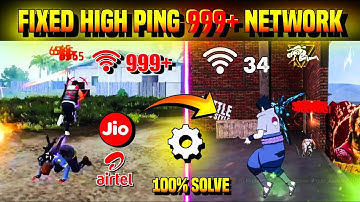 Fixed High Ping (999+ Network) Problem In Free Fire Max // Ff Network Issue Fix
