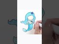 How To Draw Blue Mermaid #shorts #drawing  #그림그리기 / 예뿍 블루 인어공주