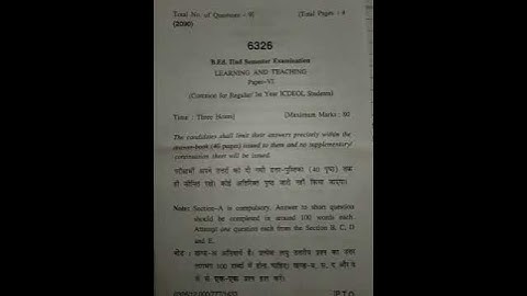 HP B.Ed 2nd semester (learning and teaching )