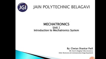 15EE63A Unit 1, Introduction to Mechatronics System