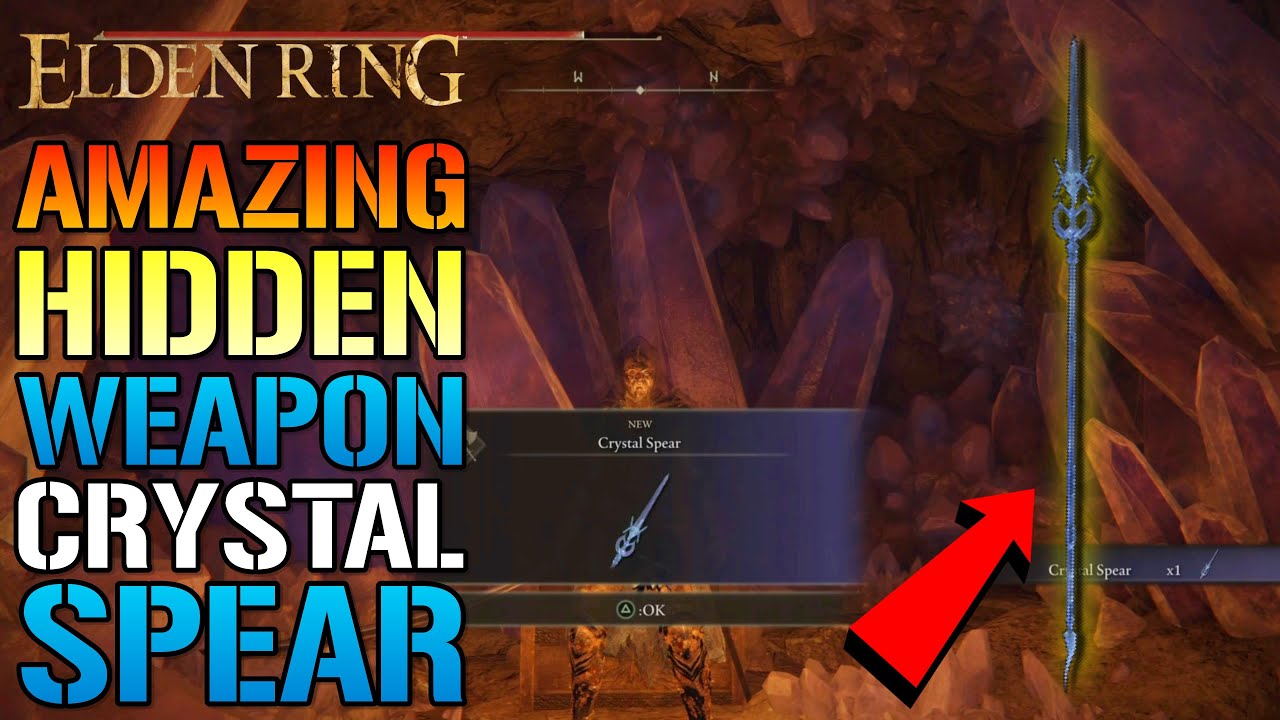 Elden Ring Amazing Hidden WEAPON! Crystal Spear Is GOOD! How To Get It