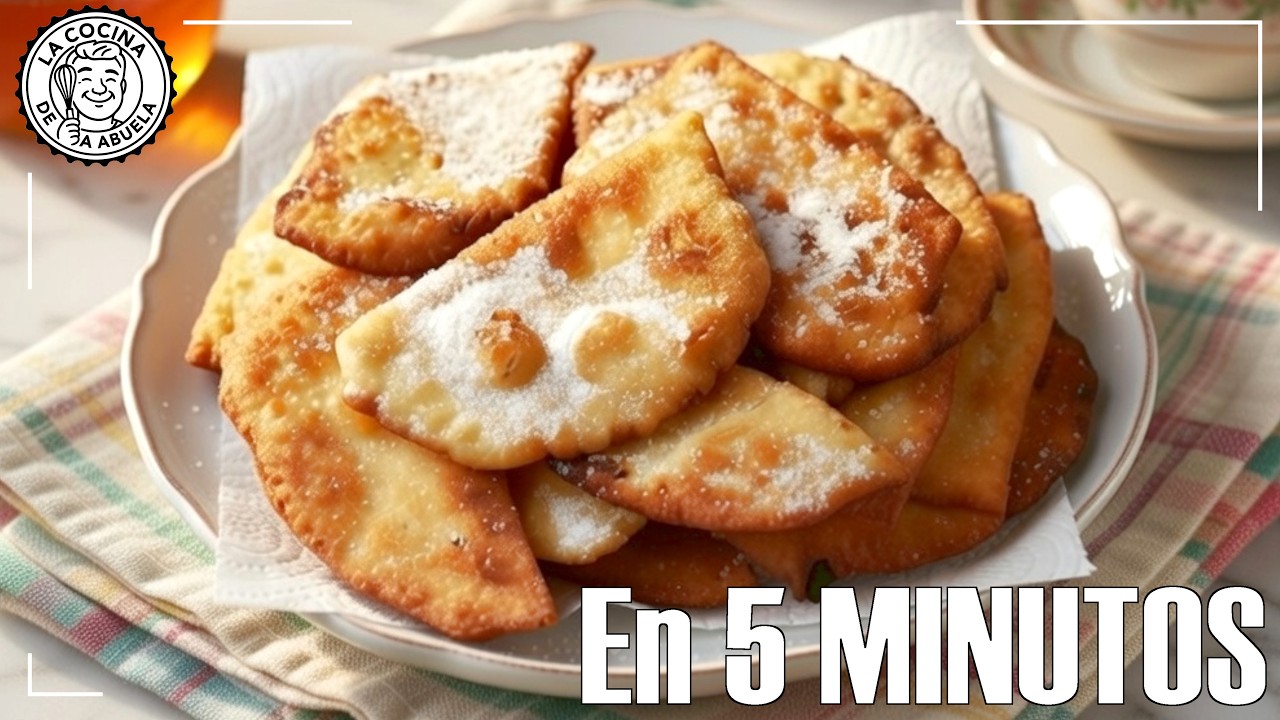 OREJAS DE CARNAVAL FÁCILES y RÁPIDAS 🍩😋 | Dulce de PUEBLO, BARATO y que se PREPARA el DÍA ANTES