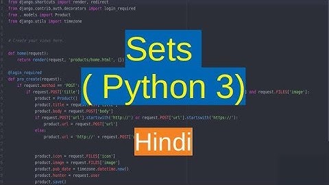 38. Sets - difference of two sets ( Python in Hindi )
