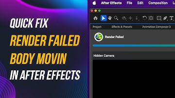 Quick Fix | Render Failed Bodymovin in After Effects | MacOS & Window