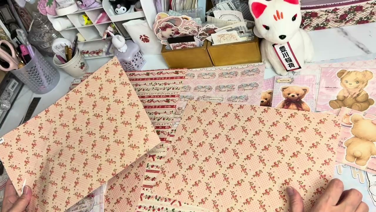 【購入品紹介】やらかしてしまいました💦ゆめかわ工房様のデザインペーパーとコラージュシートの購入品