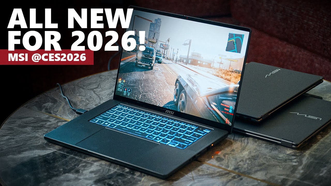 Video | The fastest laptop 2026, the best thin & light, and new everyday notebooks! MSI just announced a whole bunch of upgrades to both its consumer and gaming laptop lineups during CES 2026 in Las Vegas. We got some hands-on time with their new…