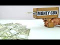 DIY How to Make Amazing MONEY GUN from Cardboard | DC motor Money Gun | DIY Invention