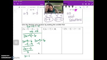 Algebra 1.4 Video Notes