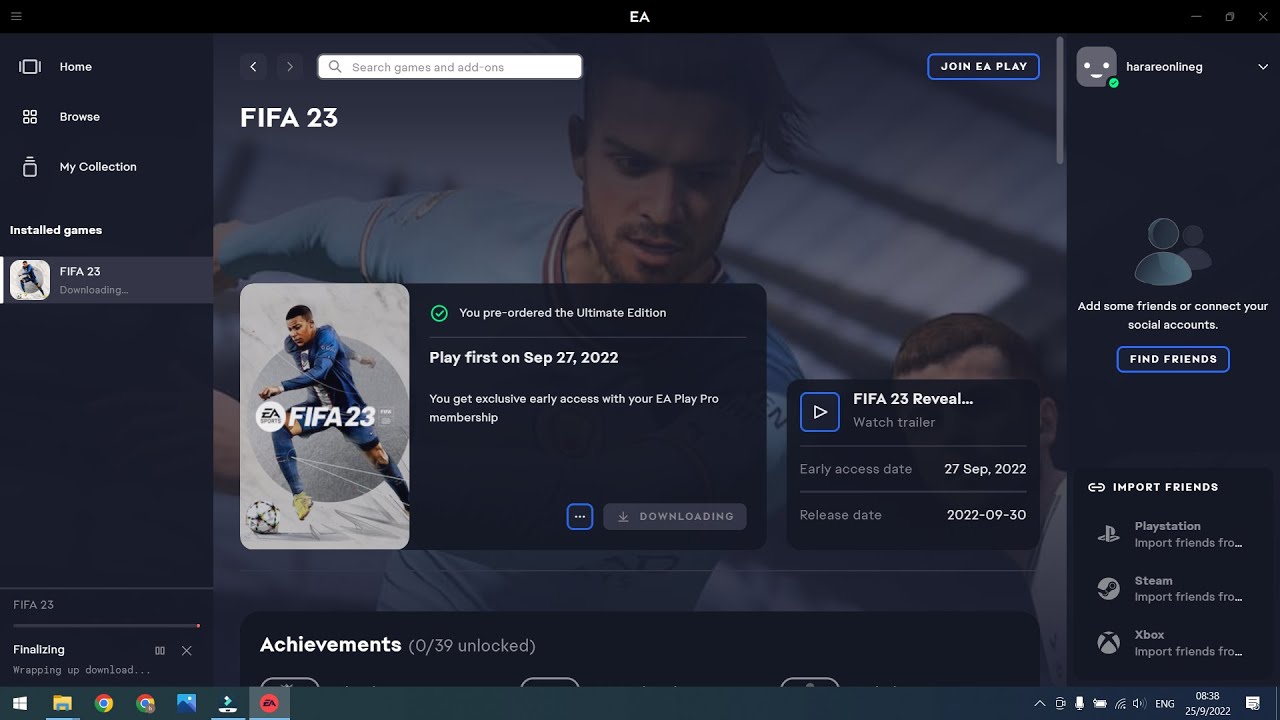 EA Starts FIFA 23 Download