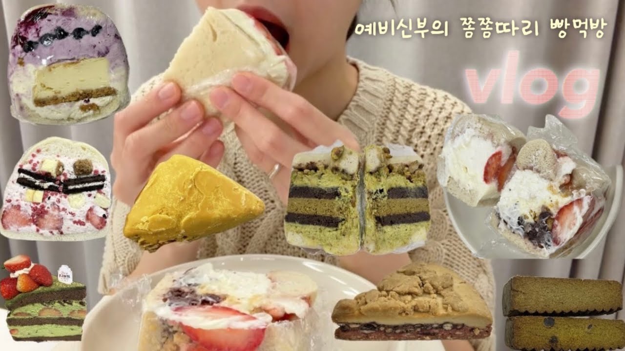 vlog 투떰즈업 온니당 샌드베이글 먹방 🍓ㅣ질리지도 않는 윤달베이커리 쑤니맘베이커리 머드스콘 ㅣ비건 빵먹방ㅣ유지어터 빵순이 디저트먹방