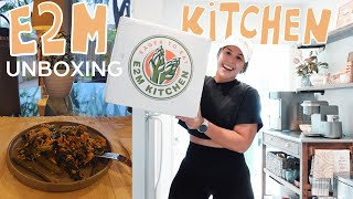 E2M KITCHEN UNBOXING | trying E2M’s meal service for the first time… how do I like the taste?