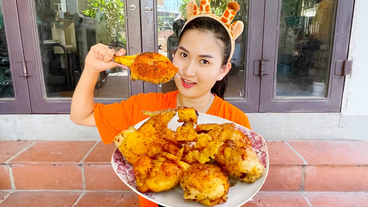 Changcady làm món đùi gà, cánh gà rán giòn ăn rất ngon - Part 41 - YouTube