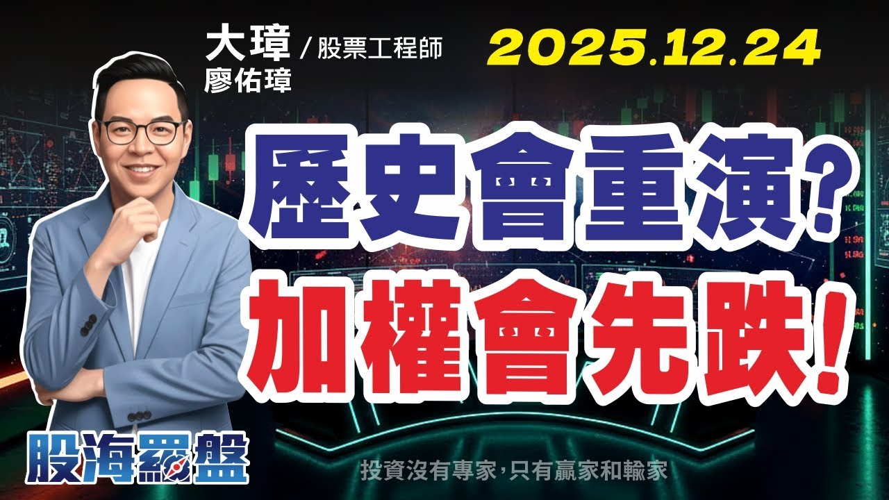 20251224 廖佑璋 | 股票工程師《股海羅盤》EP464【歷史會重演？加權會先跌！】服務諮詢專線（04）2291-4915 - YouTube