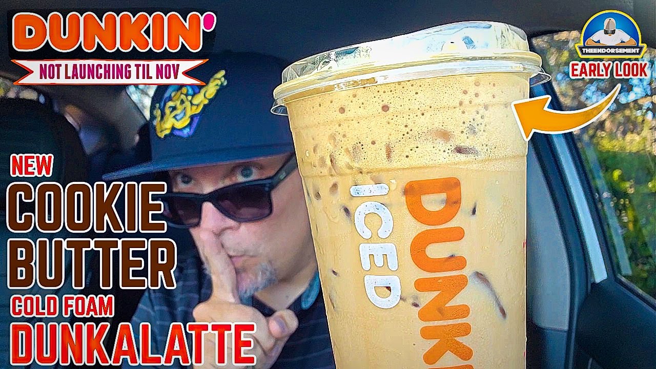 Обзор Dunkin'® Cookie Butter Cold Foam Dunkalatte! 🍪🧈☕ | Предварительный просмотр! | theendorsement