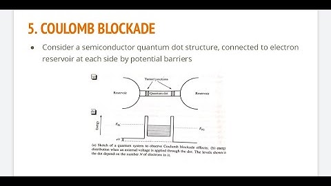 EC402 Nanoelectronics Session4: Coulomb Blockade