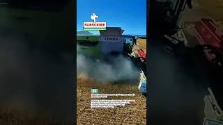 Giant Combine Harvester Cuts Wheat Fast With Precision #Farming #Harvest #AgriTech