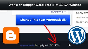 How to Update Year Automatically on Blogger, WordPress and HTML JavaScript Website